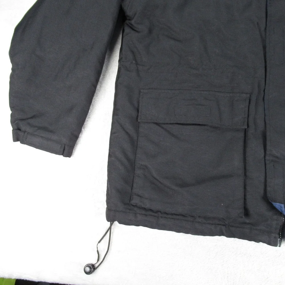 Denver Broncos Jacket Mens Medium Black G III & Carl Banks Hoodedd Zip Parka VTG